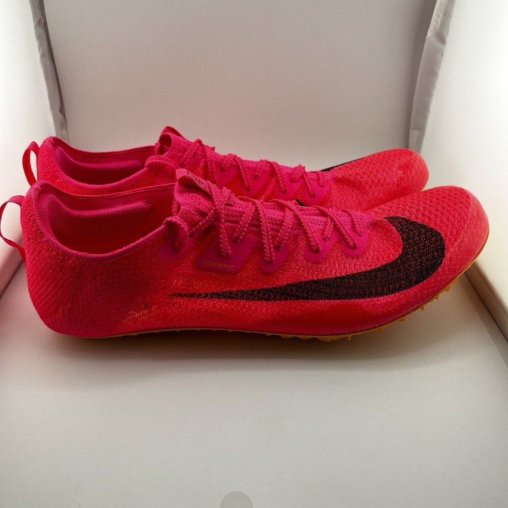 Nike ZoomX Dragonfly Track Shoes Mens 15 CD4382-600 AtomKnit Spikes Pink Bag New